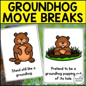 Groundhog Theme Movement Breaks Cards | Groundhog Activities