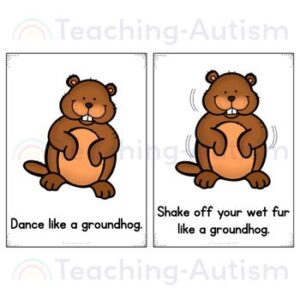 Groundhog Theme Movement Breaks Cards | Groundhog Activities