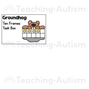 Groundhog Ten Frame Task Cards | Twenty Frame Task Boxes for Special Education