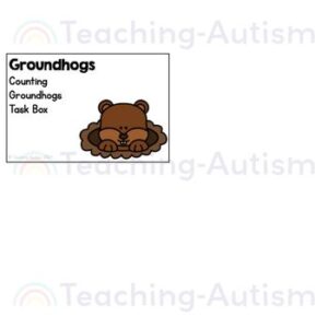 Counting Groundhogs Task Box 0-20 | Groundhog Day Activities