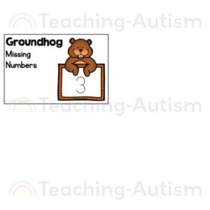 Groundhog Missing Numbers Task Box | Groundhog Day Math Activities