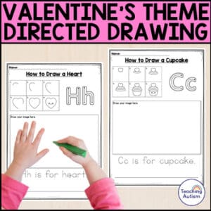 Valentine's Day Directed Drawing Worksheets | No Prep Valentine Worksheets