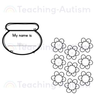 Editable Name Spelling Flower Craft