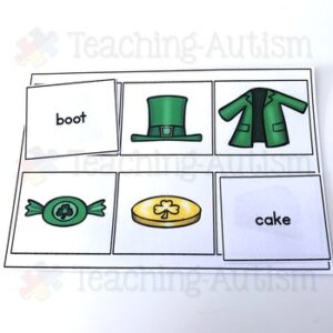 St Patrick's Day Literacy Centers Word to Picture Matching