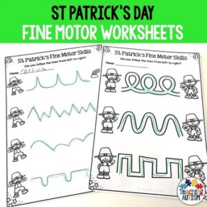 St Patrick's Day Activities, Fine Motor Skills Worksheets