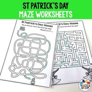 St Patricks Day Activities Maze Worksheets