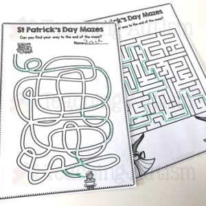 St Patricks Day Activities Maze Worksheets
