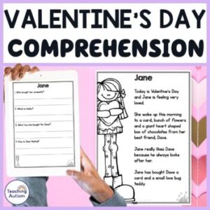 Valentine's Day Reading Comprehension Worksheets