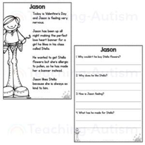 Valentine's Day Reading Comprehension Worksheets