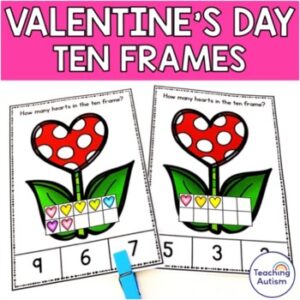 Valentine's Day Math Ten Frame Task Cards