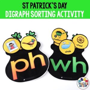 Digraph Sorting Activity, St Patrick's Day