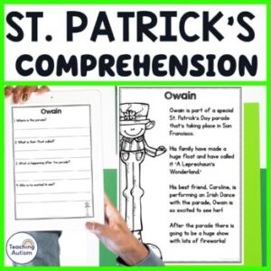 St Patrick's Day Reading Comprehension Passages and Questions