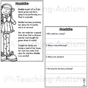 St Patrick's Day Reading Comprehension Passages and Questions