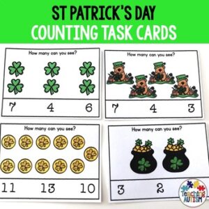 St Patrick's Day Math Counting Task Cards