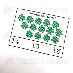 St Patrick's Day Math Counting Task Cards