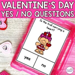 Yes No Questions for Speech Therapy Valentine's Day