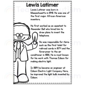 Black History Month Famous Inventors Reading Comprehension Worksheets