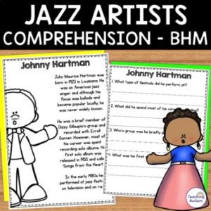 Black History Month Literacy Activities | Jazz Artists Reading Comprehension