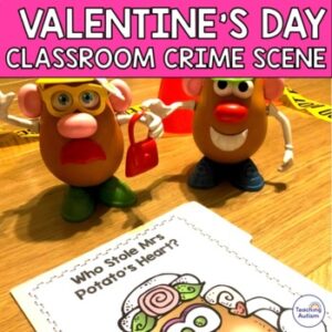 Who Stole Mrs Potato's Heart? Valentine's Day Crime Scene