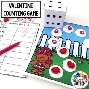 Valentine's Day Mini Erasers, Racing Home Game