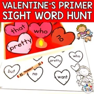 Sight Word Activities | Valentine's Day Primer Sight Words