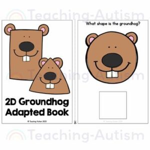 2D Shape Groundhog Adapted Book for Special Education | Groundhog Day