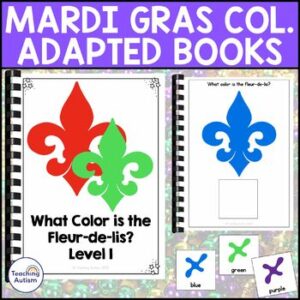 Mardi Gras Color Recognition Adapted Books for Special Education