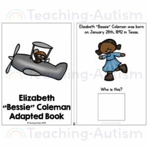 Elizabeth Bessie Coleman Adapted Book for Special Education