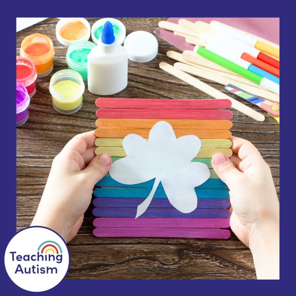 Rainbow Shamrock Craft for kids