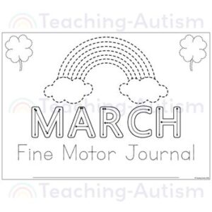 March Fine Motor Journal Worksheets | March Morning Work