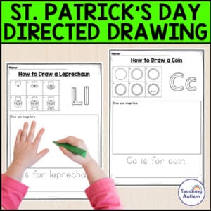 St Patrick's Day Directed Drawing Worksheets | No Prep Worksheets