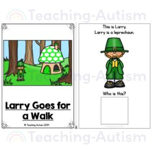Larry Leprechaun Goes for a Walk Adapted Book for Special Education