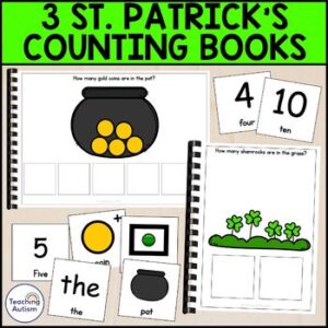 St Patrick's Day Counting Adapted Books for Special Education and Autism