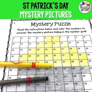 Math Mystery Pictures, St Patrick's Day Activities