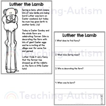 Easter Reading Comprehension Passages and Questions