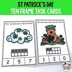 St. Patrick's Day Math Ten Frame Task Cards