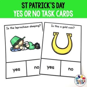 Yes No Questions for Speech Therapy St Patrick's Day