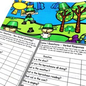 St Patrick's Day Speech Therapy Answering Wh Questions and Scenes