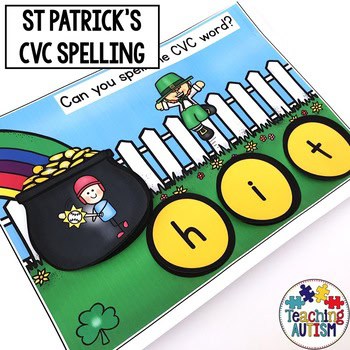 CVC Words Centers St Patrick's Day
