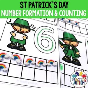 St Patrick's Day Ten Frame Task Cards