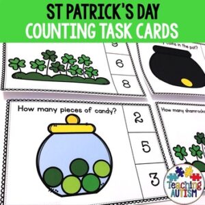 St Patrick's Day Activities, Counting Task Cards