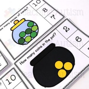 St Patrick's Day Activities, Counting Task Cards