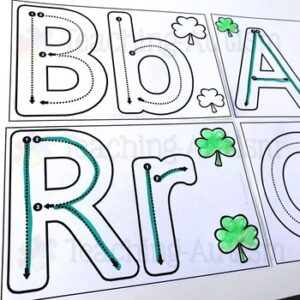 Letter Formation Task Cards, St Patrick's Day