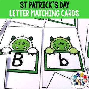 Letter Matching Uppercase and Lowercase, St Patrick's Day