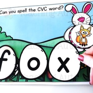 CVC Words Centers Easter Spelling