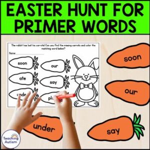 Primer Sight Words | Easter Sight Word Worksheets
