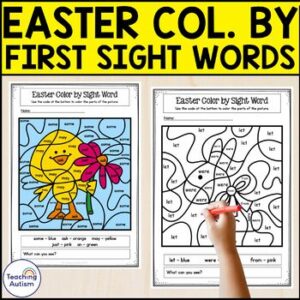 Easter Color by Sight Word | First Sight Words