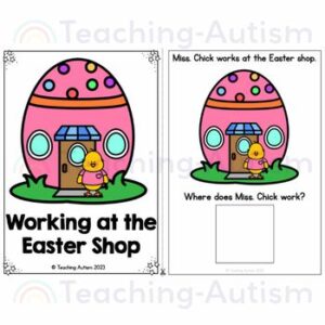 Working at the Easter Shop Adapted Book | Easter Activities