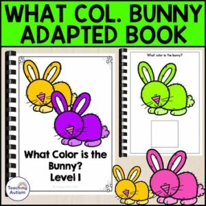 Easter Bunny Color Recognition Adapted Books for Special Education