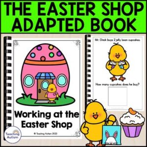 Using Money at the Easter Shop Adapted Book | Easter Activities